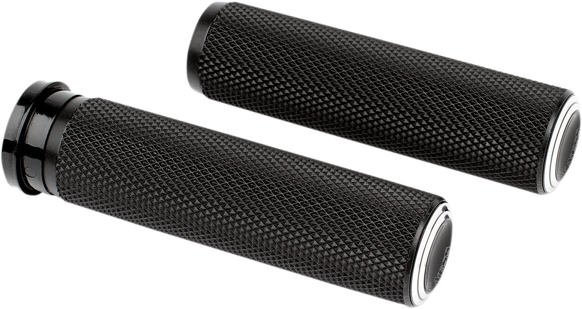 07-310 - Arlen Ness Fusion Dual Ring Grips For Harley Davidson FLDE 1750 2018-2020 - Black
