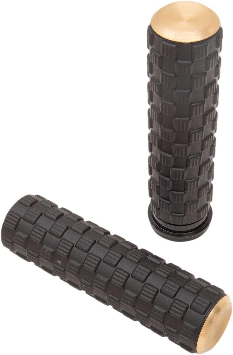 07-355 - Arlen Ness Air Trax Grips For Harley Davidson FLD 1690 2012-2013 - Black/Brass