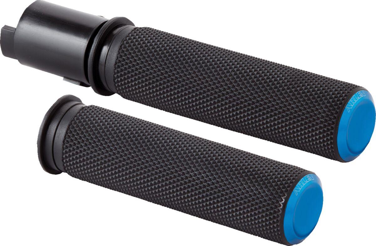 500-053 - Arlen Ness Knurled Grips For Harley Davidson FLHX 1923 2024 - Black/Blue