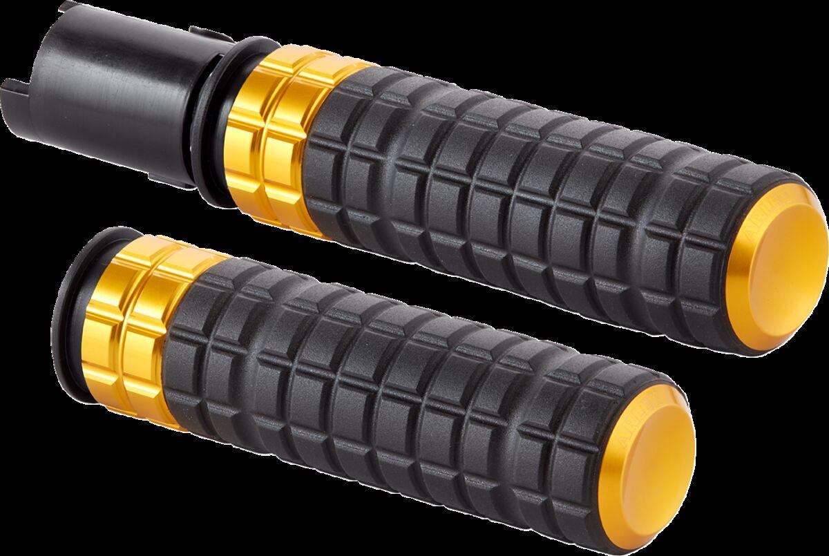 500-064 - Arlen Ness SpeedLiner Grips For Harley Davidson FLHX 1923 2024 - Black/Gold