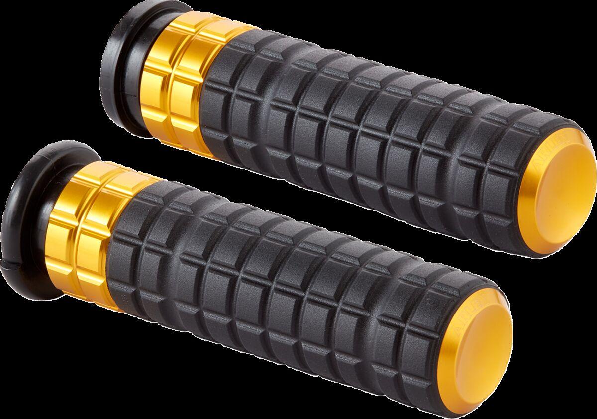 500-020 - Arlen Ness SpeedLiner Grips For Harley Davidson FLDE 1750 2018-2020 - Black/Gold