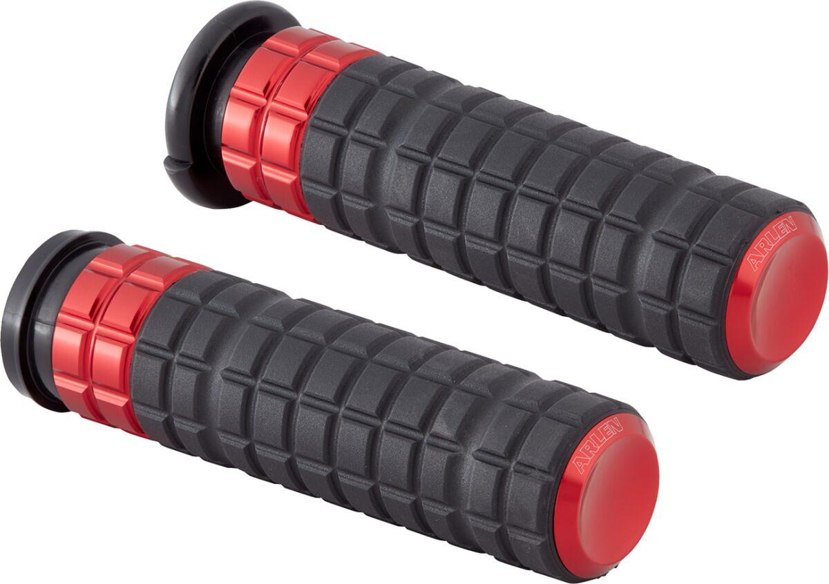 500-021 - Arlen Ness SpeedLiner Grips For Harley Davidson FLDE 1750 2018-2020 - Black/Red