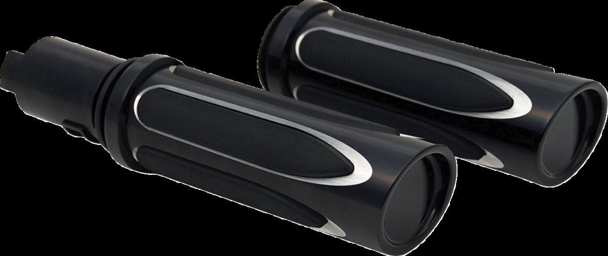 500-069 - Arlen Ness Deep Cut Comfort Series Grips For Harley Davidson FLHX 1923 2024 - Black