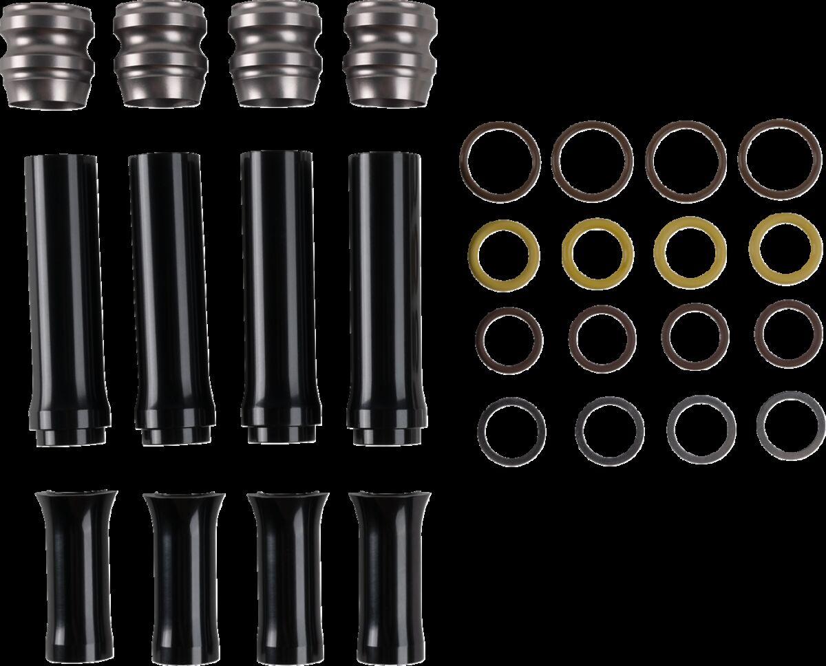03-637 - Arlen Ness Pushrod Tube Cover Kit For Harley Davidson FLDE 1750 2018-2020 - Titanium Anodized