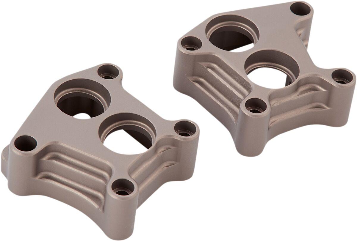 12-575 - Arlen Ness 10 Gauge Lifter Block Covers For Harley Davidson FLD 1690 2012-2013 - Titanium