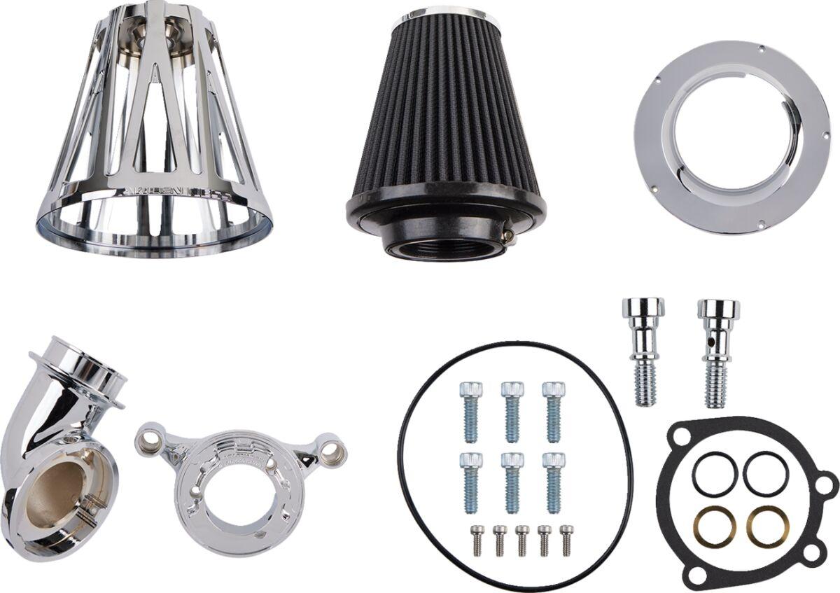 600-090 - Arlen Ness Monster Sucker Air Cleaner For Harley Davidson FLD 1690 2012-2013 - Chrome
