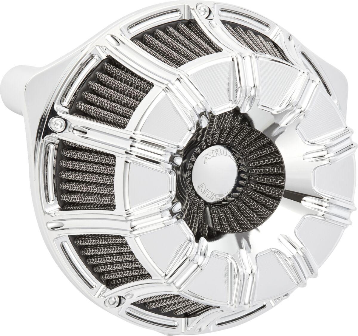 600-222 - Arlen Ness Inverted Series 10 Gauge Air Cleaner Kit For Harley Davidson FLHX 1923 2024-2026 - Chrome