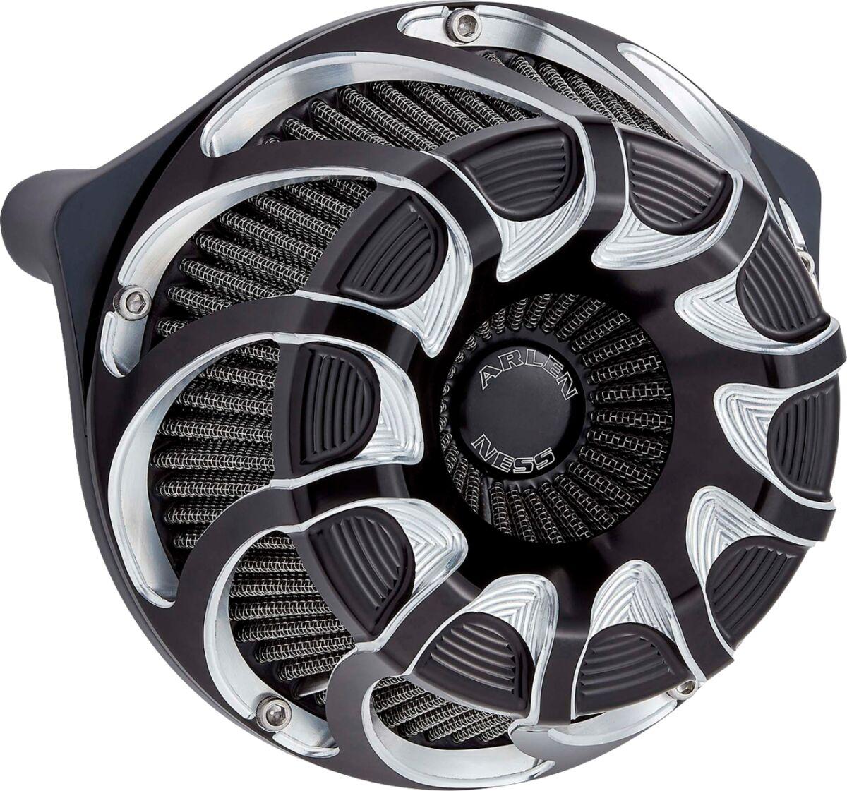 600-229 - Arlen Ness Inverted Series Drift Air Cleaner Kit For Harley Davidson FLHX 1923 2024-2026 - Black/Silver