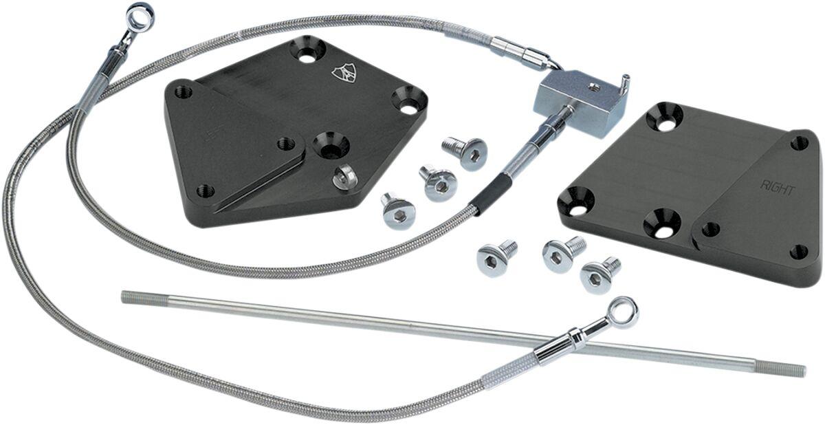 07-611 - Arlen Ness 3" Foot Control Extension Kit For Harley Davidson FLS 1690 2012-2014 - Aluminum/Black