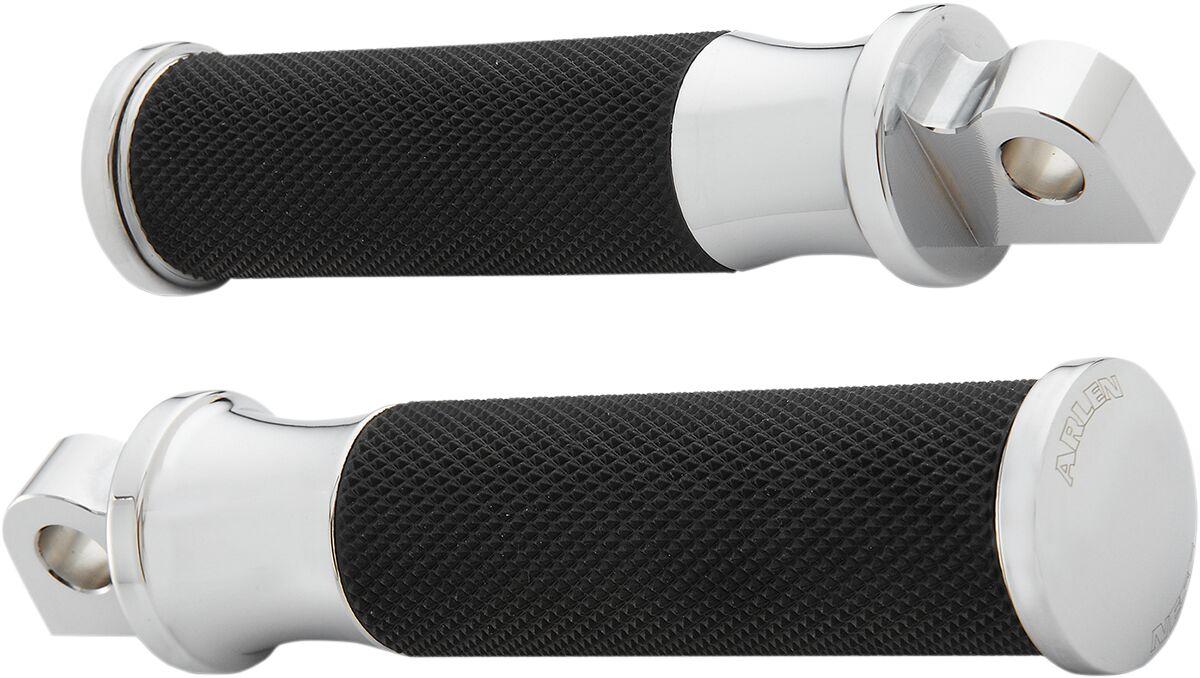 07-920 - Arlen Ness Fusion Male-Mount Footpegss For Harley Davidson FLD 1690 2012-2013 - Black/Chrome