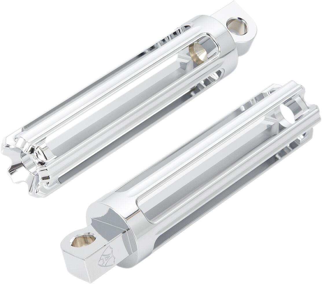 06-104 - Arlen Ness 10-Gauge Male-Mount Footpegs For Harley Davidson FLD 1690 2012-2013 - Chrome