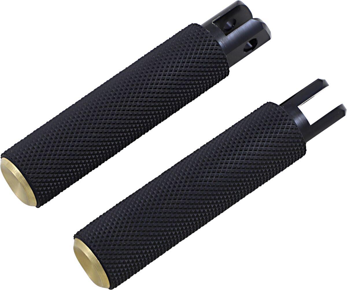07-944 - Arlen Ness M-Eight Fusion Footpegss For Harley Davidson FLDE 1750 2019-2020 - Black/Brass