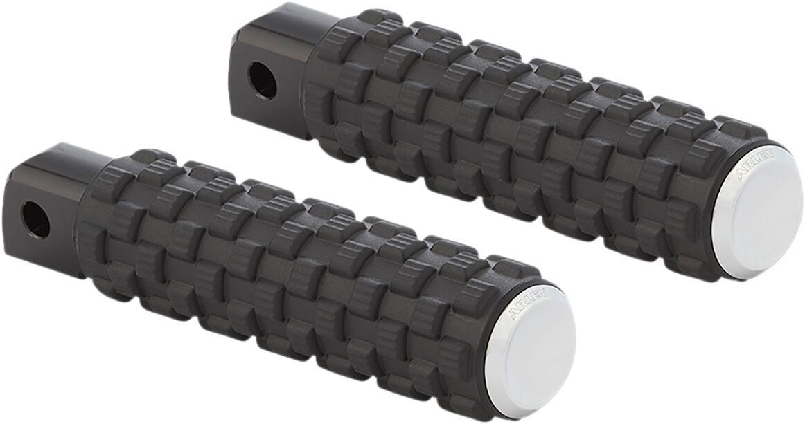 07-962 - Arlen Ness Fusion Male-Mount Footpegss For Harley Davidson FLD 1690 2012-2013 - Black/Chrome