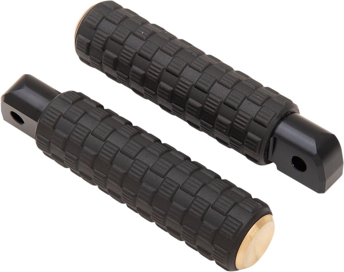 07-968 - Arlen Ness M-Eight Fusion Footpegss For Harley Davidson FLDE 1750 2018-2020 - Black/Brass
