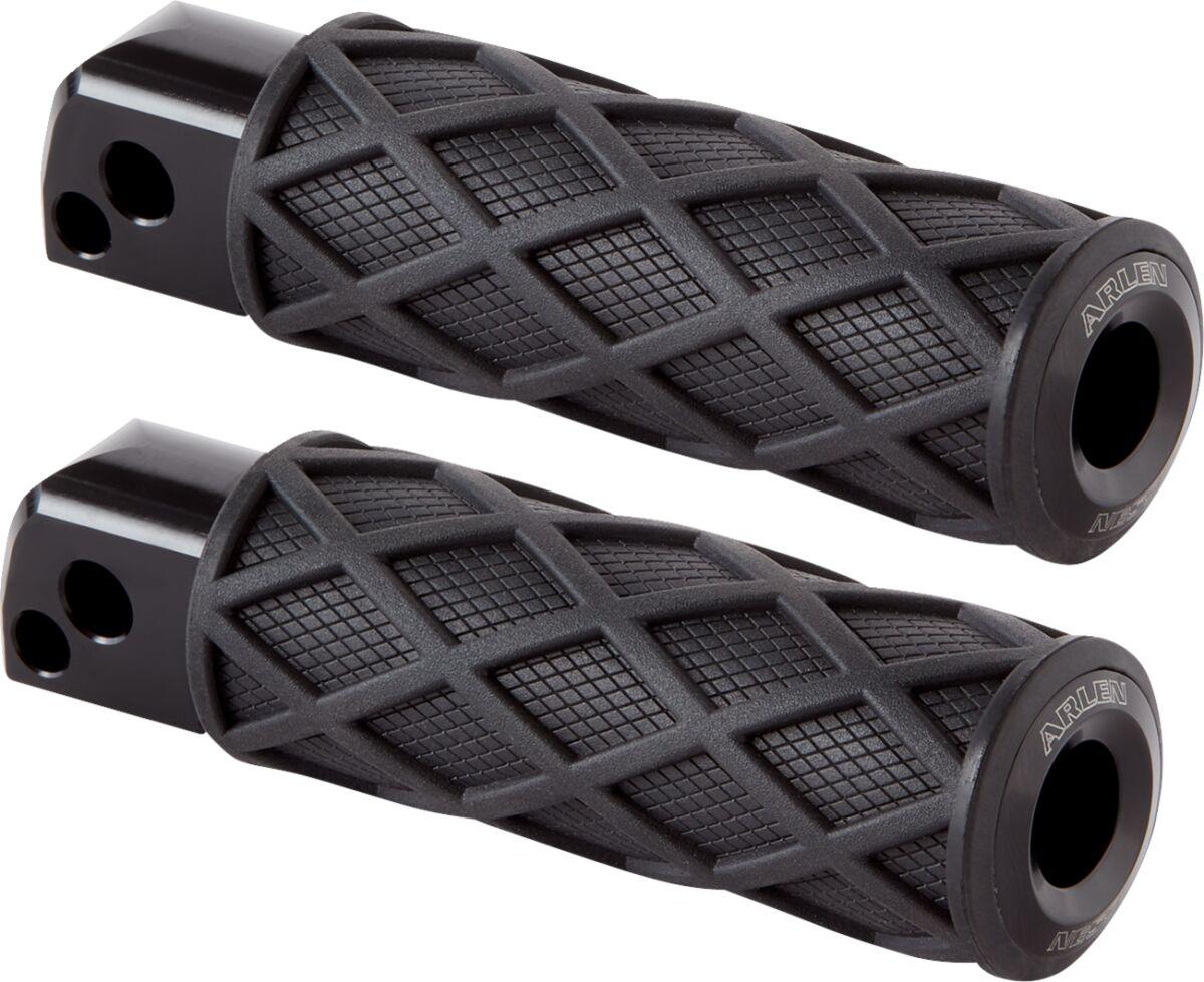 400-053 - Arlen Ness Diamond Passenger Foot Pegs For Harley Davidson FLDE 1750 2018-2020 - Black