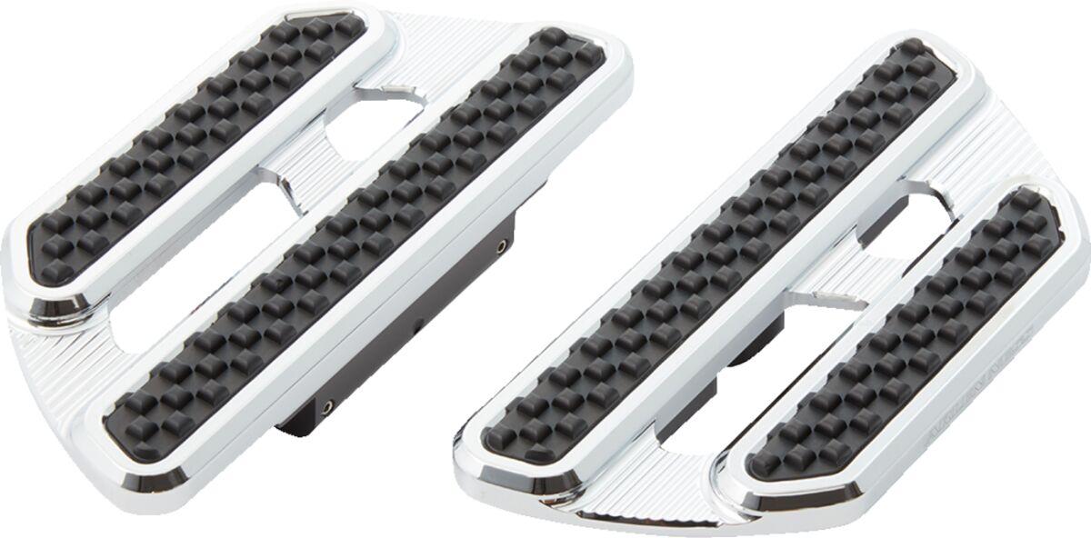410-027 - Arlen Ness Method Passenger Floorboards For Harley Davidson FLD 1690 2012-2013 - Black/Chrome