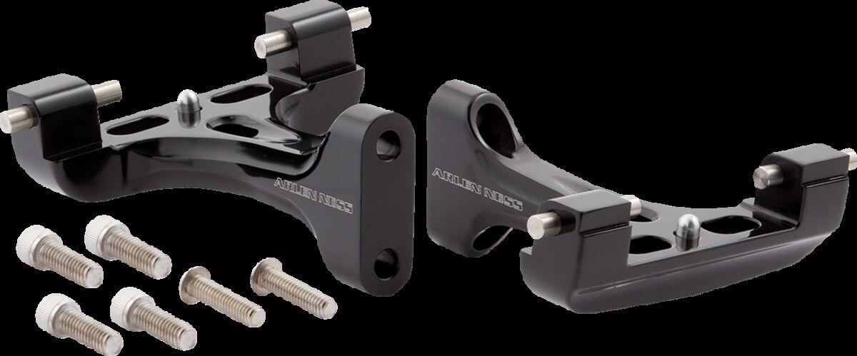 410-032 - Arlen Ness Forged Passenger Floorboard Mounts For Harley Davidson FLH 1868 ABS 2021 - Black