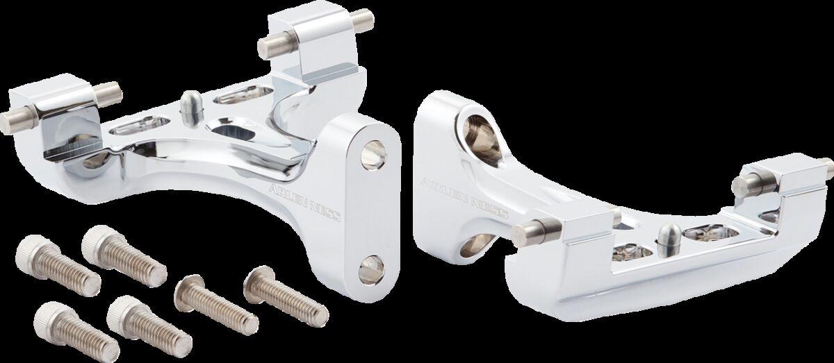 410-034 - Arlen Ness Forged Passenger Floorboard Mounts For Harley Davidson FLH 1868 ABS 2021 - Chrome