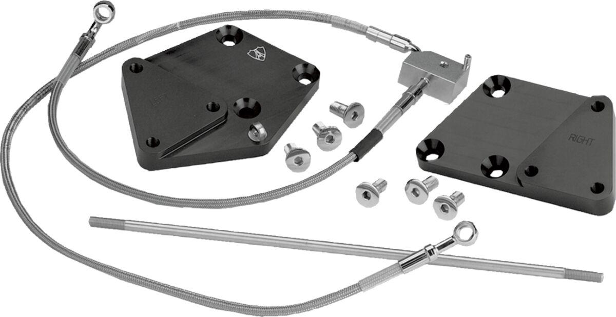07-616 - Arlen Ness 3" Foot Control Extension Kit For Harley Davidson FLS 1690 2012-2016 - Aluminum/Black