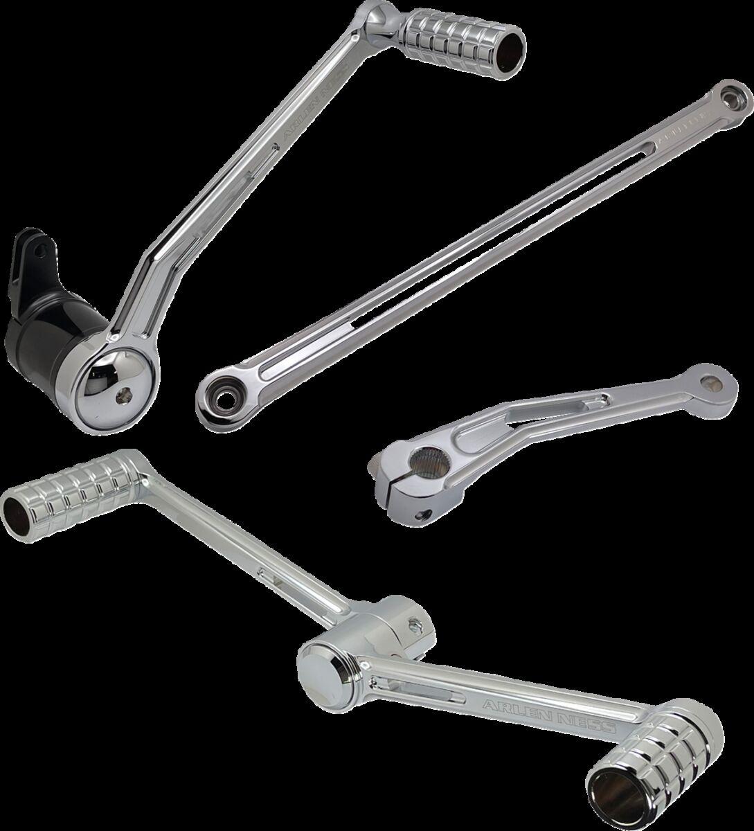 420-102 - Arlen Ness SpeedLiner Foot Control Kit For Harley Davidson FLHR 1450 2000-2003 - Chrome