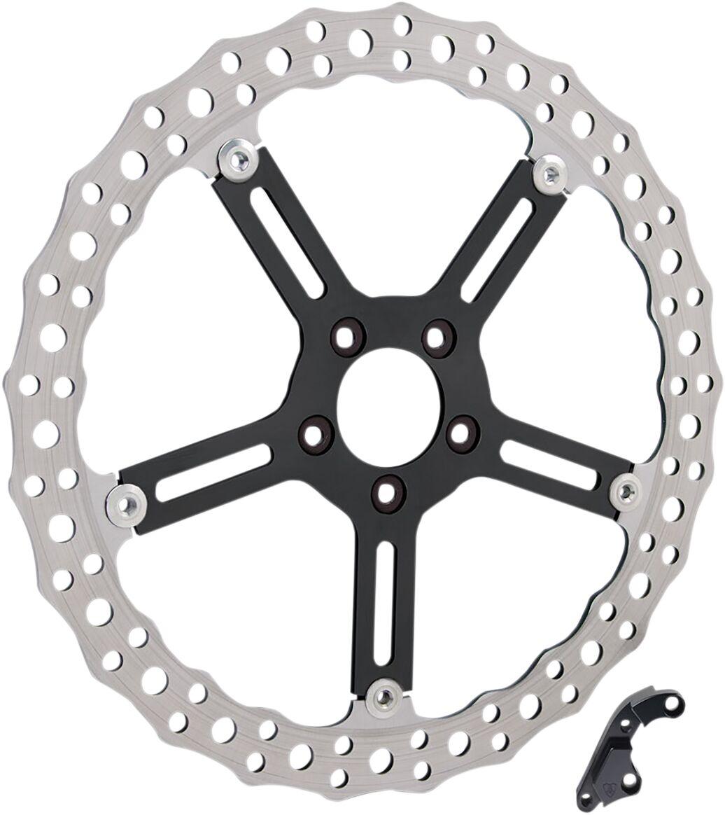 02-990 - Arlen Ness Big Brake Jagged Floating Brake Disc Kit For Harley Davidson FLS 1690 2012-2016 - Front Left