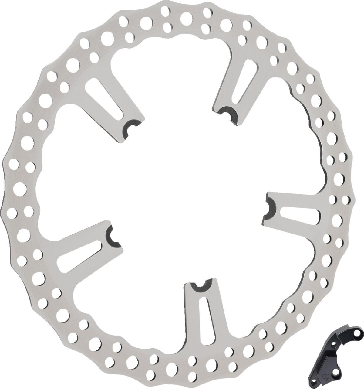 02-993 - Arlen Ness Big Brake Jagged Floating Brake Disc Kit For Harley Davidson FLD 1690 2012-2013 - Front Right