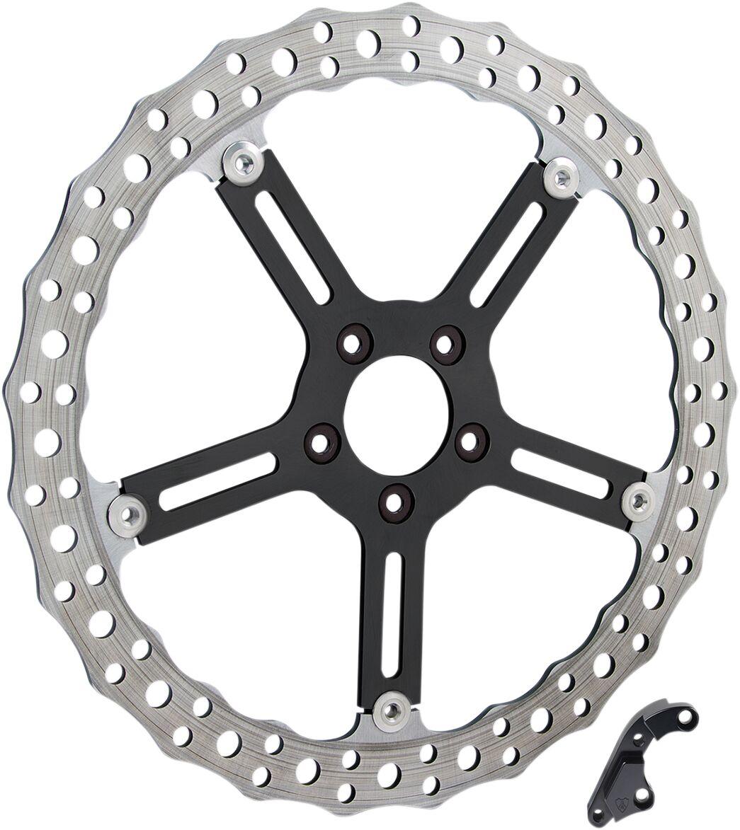 02-994 - Arlen Ness Big Brake Jagged Floating Brake Disc Kit For Harley Davidson FLS 1690 2014-2016 - Front Left