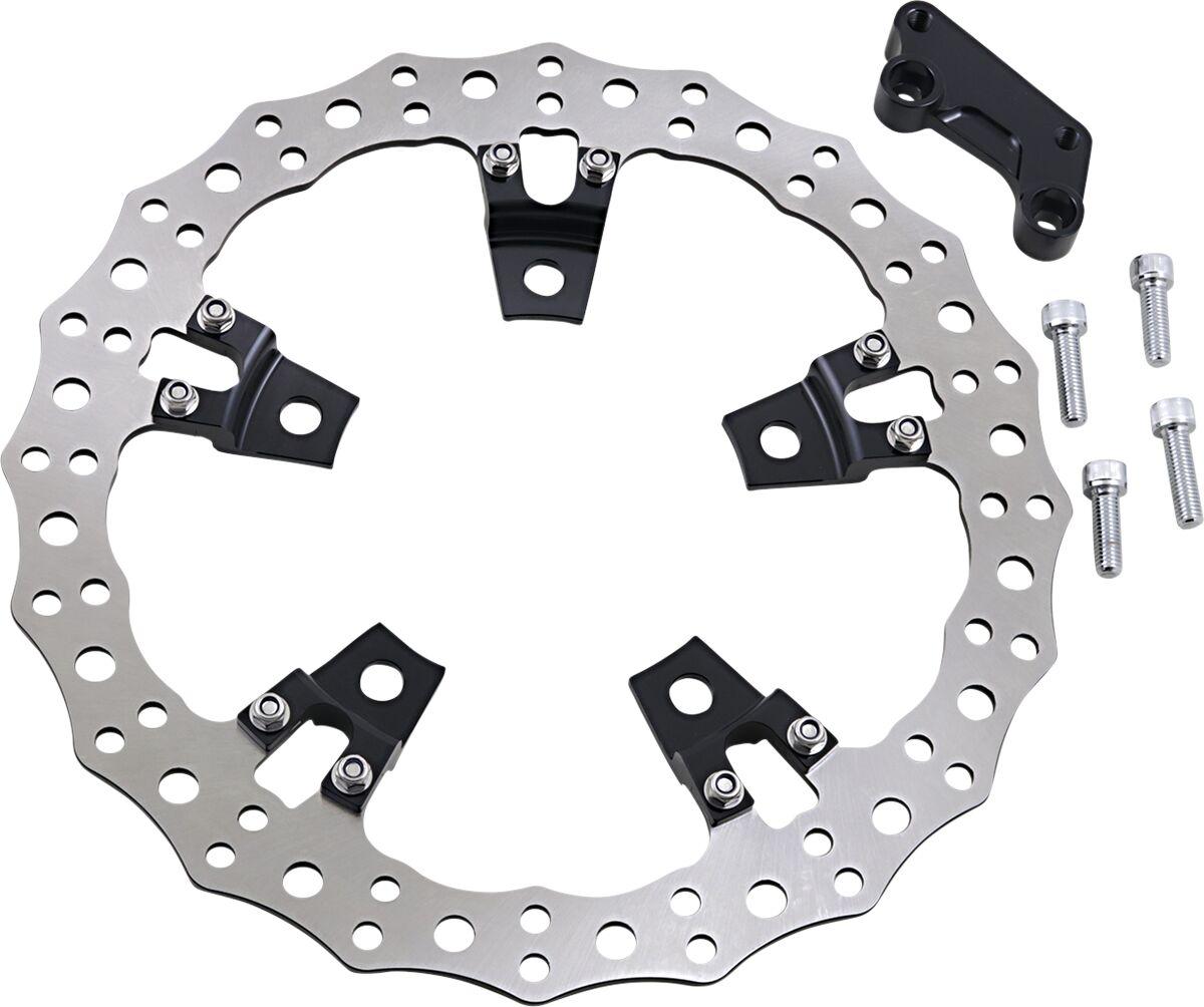 02-950 - Arlen Ness Jagged Floating Brake Disc For Harley Davidson FLHFB 1868 2023 - Front Left