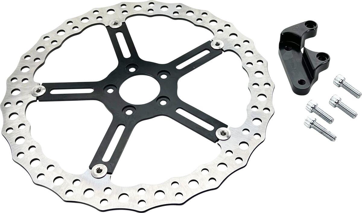 300-041 - Arlen Ness 15" Big Brake Jagged Floating Brake Disc Kit For Harley Davidson FLSB 1750 2018-2024 - Front Left