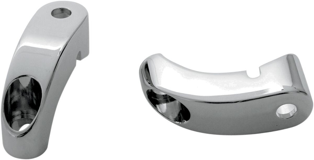 12-737 - Arlen Ness Custom Turn Signal Mounts For Harley Davidson FXD 1340 1995-1998 Fork Chrome