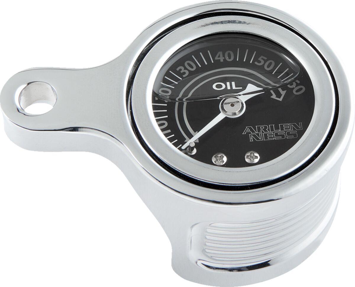 610-100 - Arlen Ness Method Oil Pressure Gauge For Harley Davidson FLDE 1750 2018-2020 - Silver