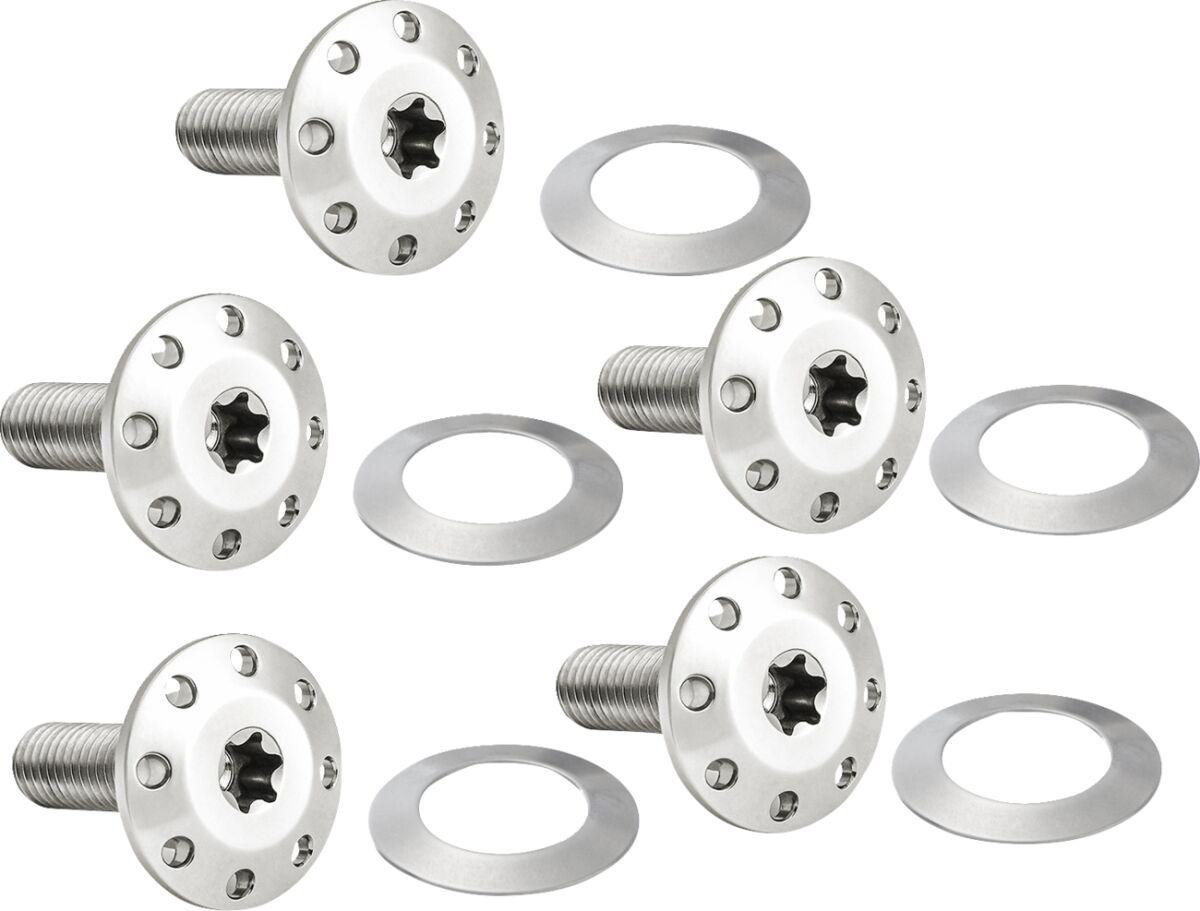 300-905 - Arlen Ness Holeshot Floating Brake Disc Bolt Kit For Harley Davidson FLHX 1923 2024 - Silver