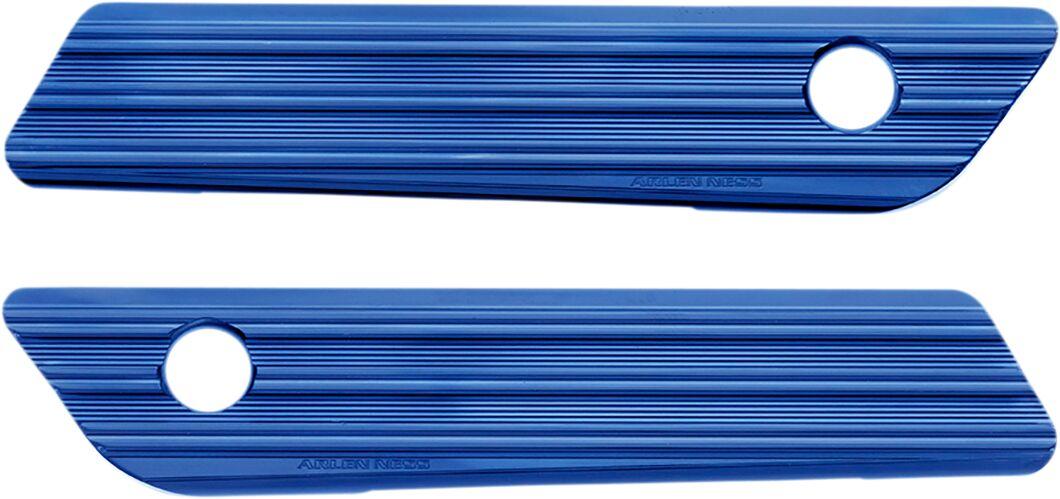 03-604 - Arlen Ness Saddlebag Latch Covers For Harley Davidson FLH 1868 2021 - Blue
