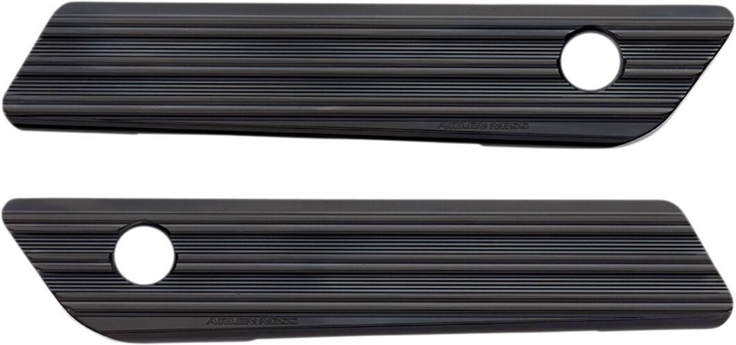 03-603 - Arlen Ness Saddlebag Latch Covers For Harley Davidson FLH 1868 2021 - Black