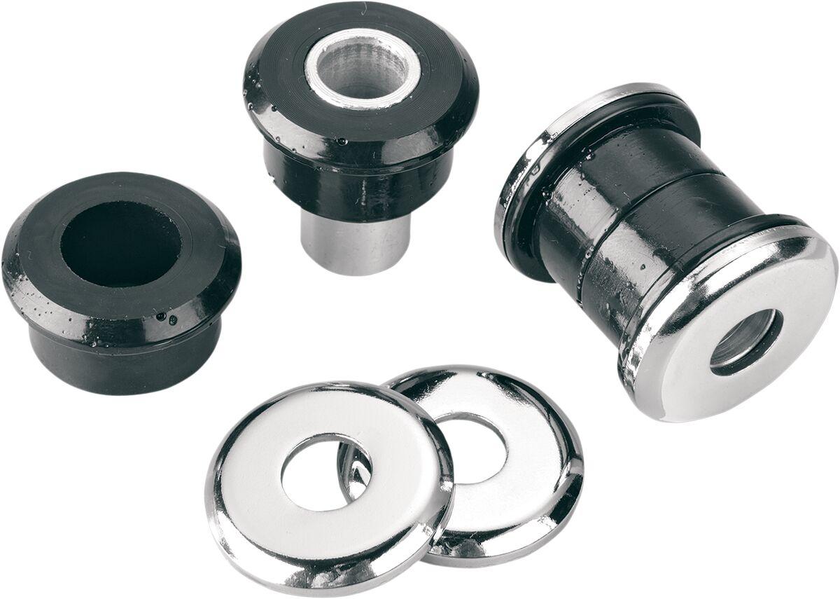 08-005 - Arlen Ness Polyurethane HandleHandlebar Riser Bushing Kit For Harley Davidson FLD 1690 2012-2013 - Black/Chrome