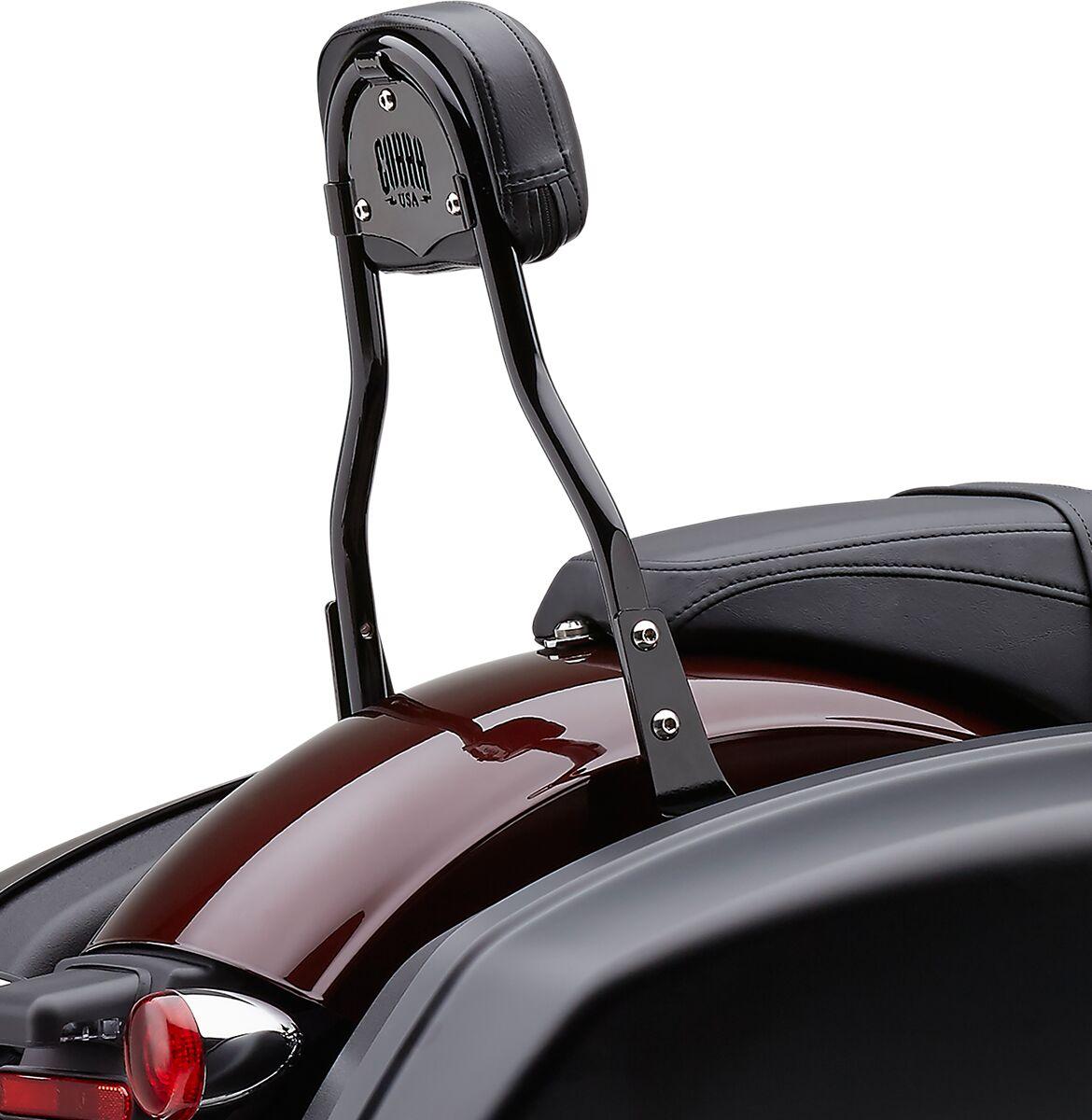 602-2011B - Cobra Detachable Backrest Kit For Harley Davidson FLSB 1750 2018-2024 - Black 356mm