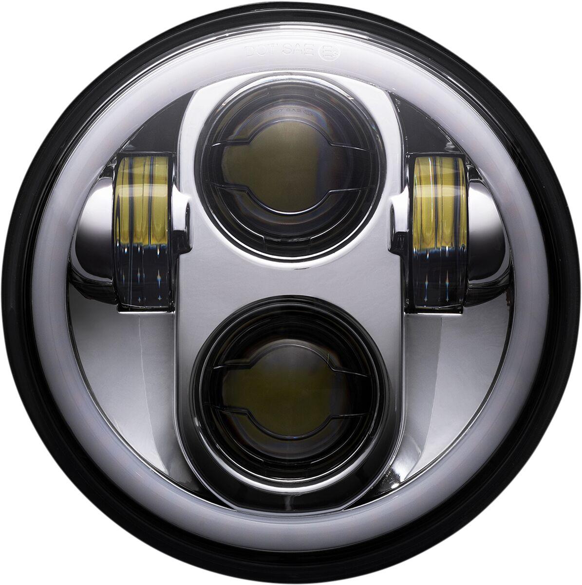 PG-575-C - Custom Dynamics ProGlow LED Headlamp with Colour Changing Halo For Harley Davidson FLSTSB 1584 2008-2011 Front Chrome Chrome Clear