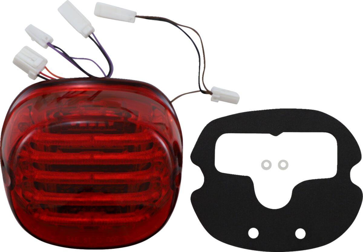PB-TL-INT-NW-R - Custom Dynamics ProBeam Integrated Low Profile LED Taillights with Auxiliary Turn Signals For Harley Davidson FLD 1690 2012-2013 Rear Red