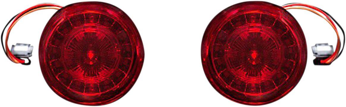 PB-RR-JAE - Custom Dynamics ProBeam Red LED Turn Signals with Red Lenses For Harley Davidson FLSB 1750 2018-2024 Red