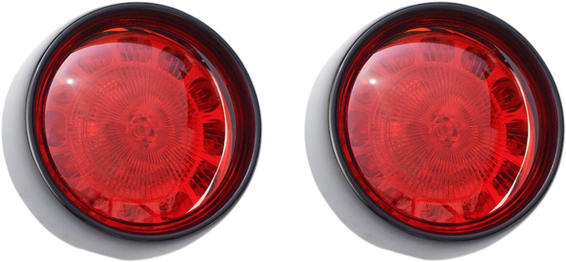 PB-BB-R-1156BR - Custom Dynamics ProBeam Bullet Bezel Rear LED Turn Signal Inserts For Harley Davidson FLD 1690 2012-2013 Black Red