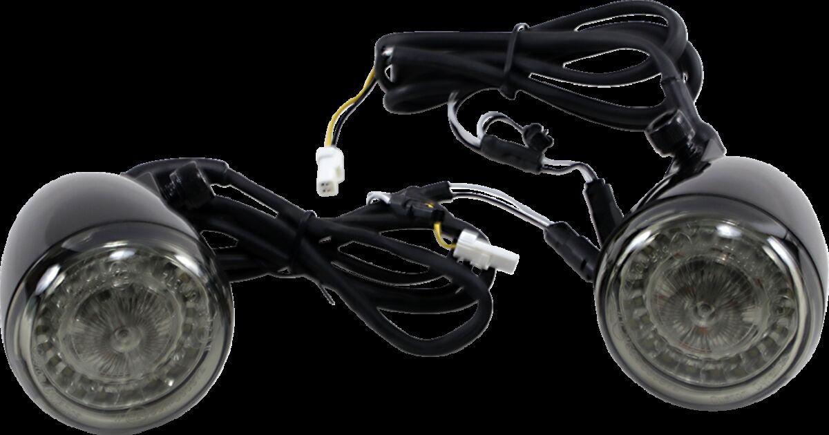 PB-IND-ECE-AW-B - Custom Dynamics ProBeam International Dynamic Ringz Front Turn Signals For Indian Chief 111 2014-2020 Front Black