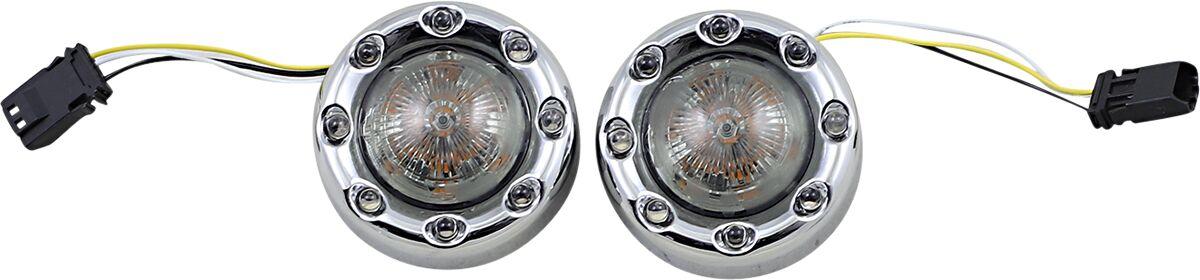 PB-BR-AW-JAE-CS - Custom Dynamics ProBeam Bullet Ringz 1157 Front Turn Signals For Harley Davidson FLHTCUTGSE 1923 2020-2022 Front Chrome Smoke