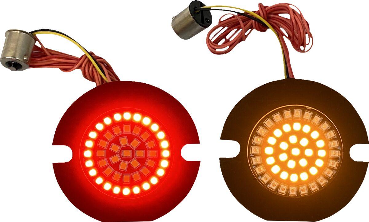 GEN-4-AR2-1156T - Custom Dynamics Dynamic Clusters 2 LED Turn Signal Inserts For Harley Davidson FLHR 1340 1994-1998 Rear