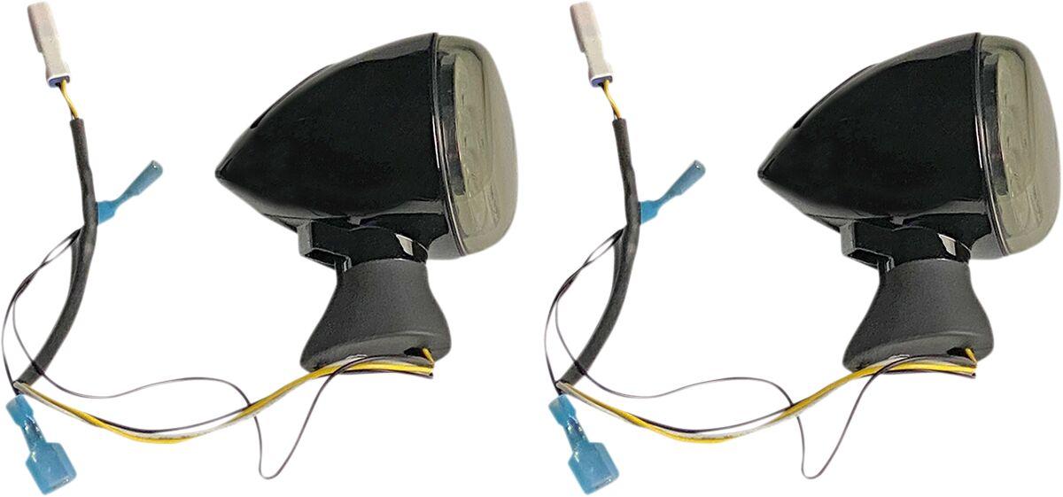 PB-SCOUT-AW-BS - Custom Dynamics ProBeam Dynamic Ringz Front LED Turn Signals For Indian Scout 60 2016-2022 Front Black Smoke