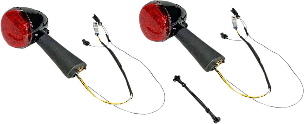PB-SCOUT-RR-BR - Custom Dynamics ProBeam Rear LED Turn Signals For Indian Scout 60 2016-2022 Rear Black Red