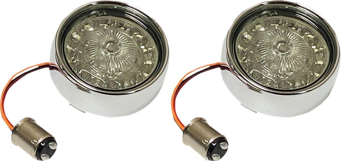 PBBB-RR-1157CS - Custom Dynamics Turn Signal Insert For Harley Davidson FLFB 1750 2018-2020 Rear Chrome Smoke