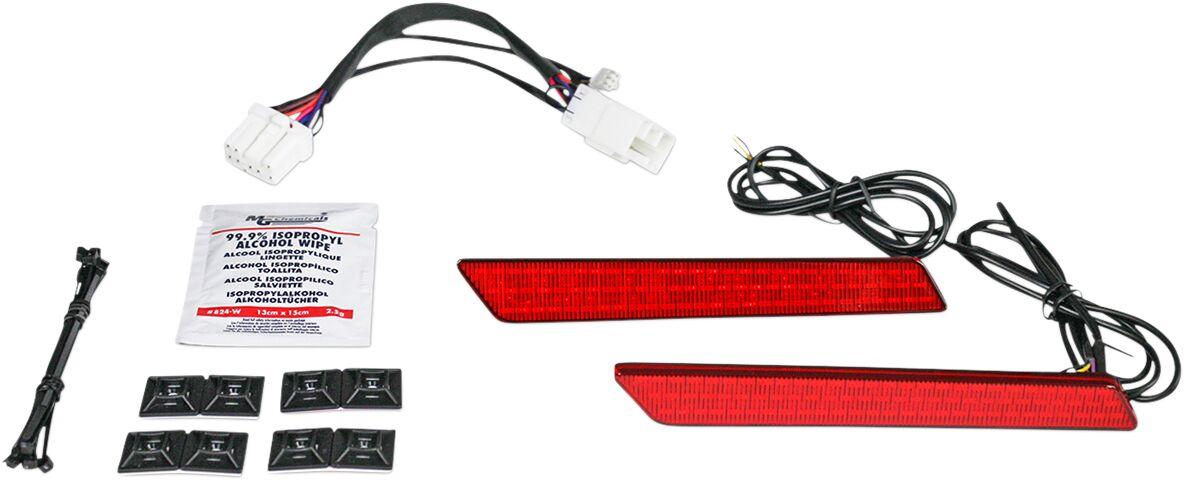 CD-LATCH-HD-R - Custom Dynamics Saddlebag Latch Lights For Harley Davidson FLHR 1340 1997-1998 Red