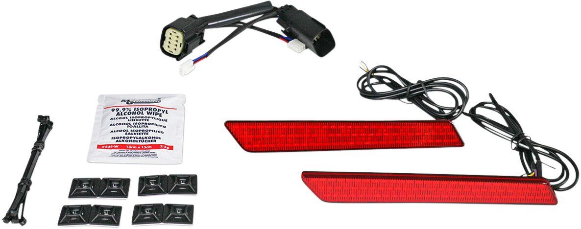 CD-LATCH-SS8-R - Custom Dynamics Saddlebag Latch Lights For Harley Davidson FLHRSE5 1800 2013 Red
