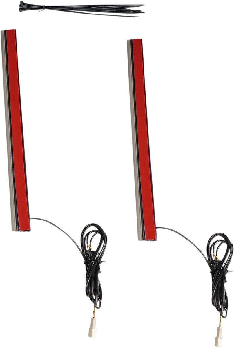 PR-PLUG-R-12 - Custom Dynamics Plug & Play Red Plasma Rods For Harley Davidson FLD 1690 2012-2013 Smoke