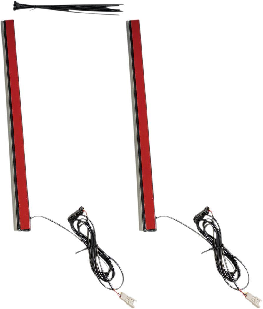 PR-PLUG-R-14 - Custom Dynamics Plug & Play Red Plasma Rods For Harley Davidson FLD 1690 2012-2013 Smoke